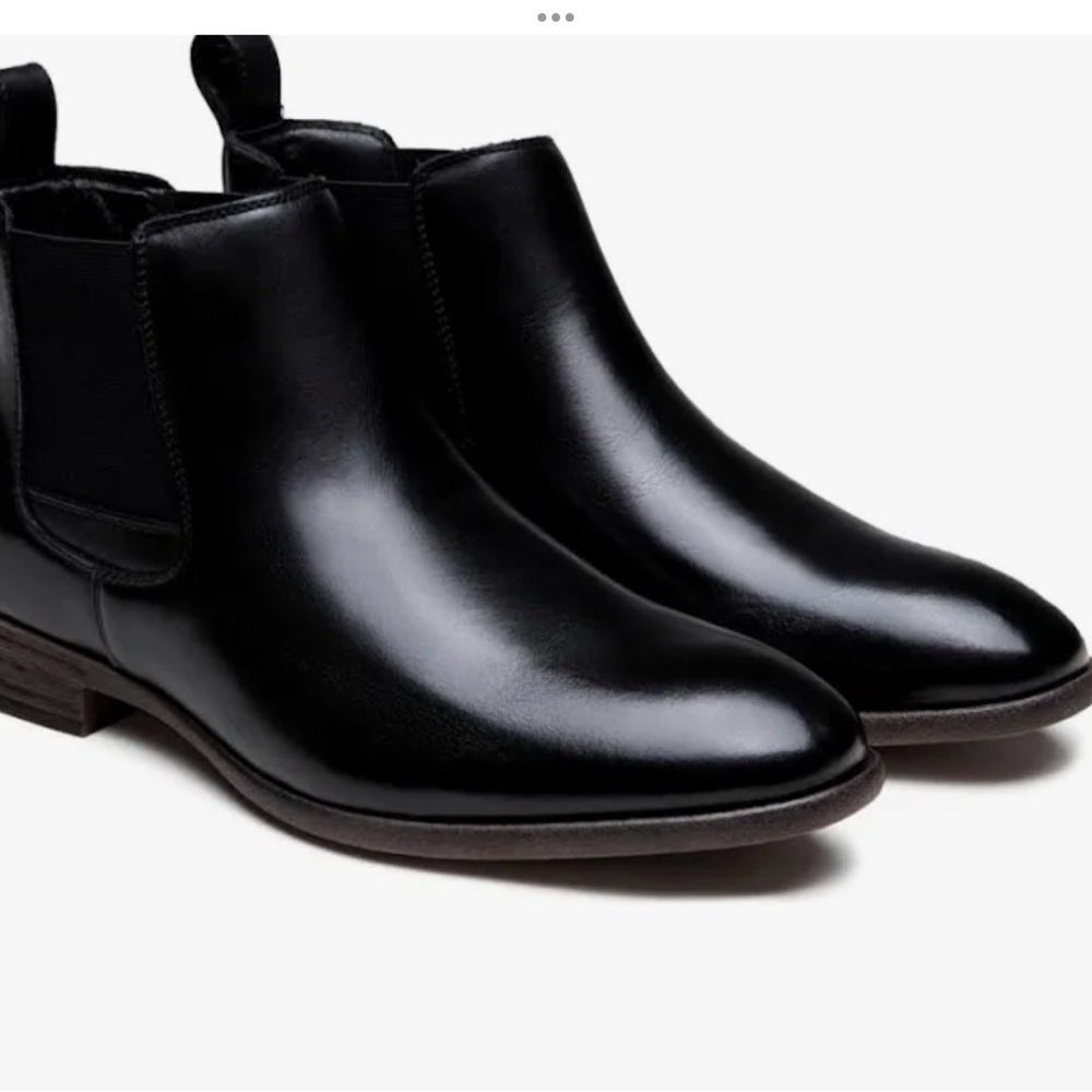 Jousen Milan Mens ankle Boots ,all Leather size mens 8 black Chelsea - Picture 3 of 9